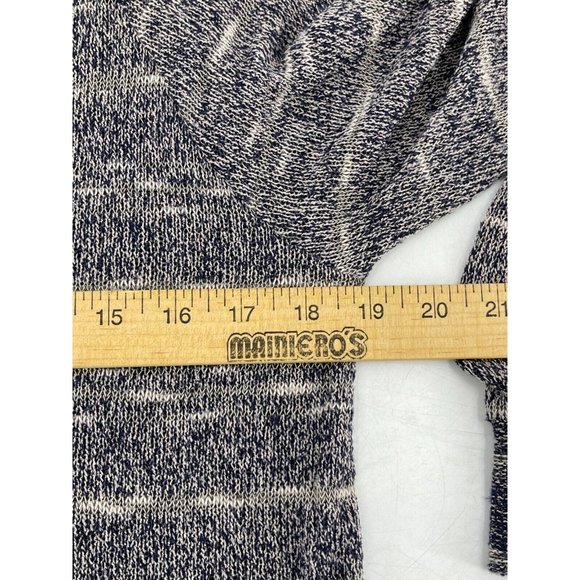 Harlowe & Graham Women's Gray Striped Loose Knit Long Sleeve Tunic Sweater Med - Picture 8 of 10